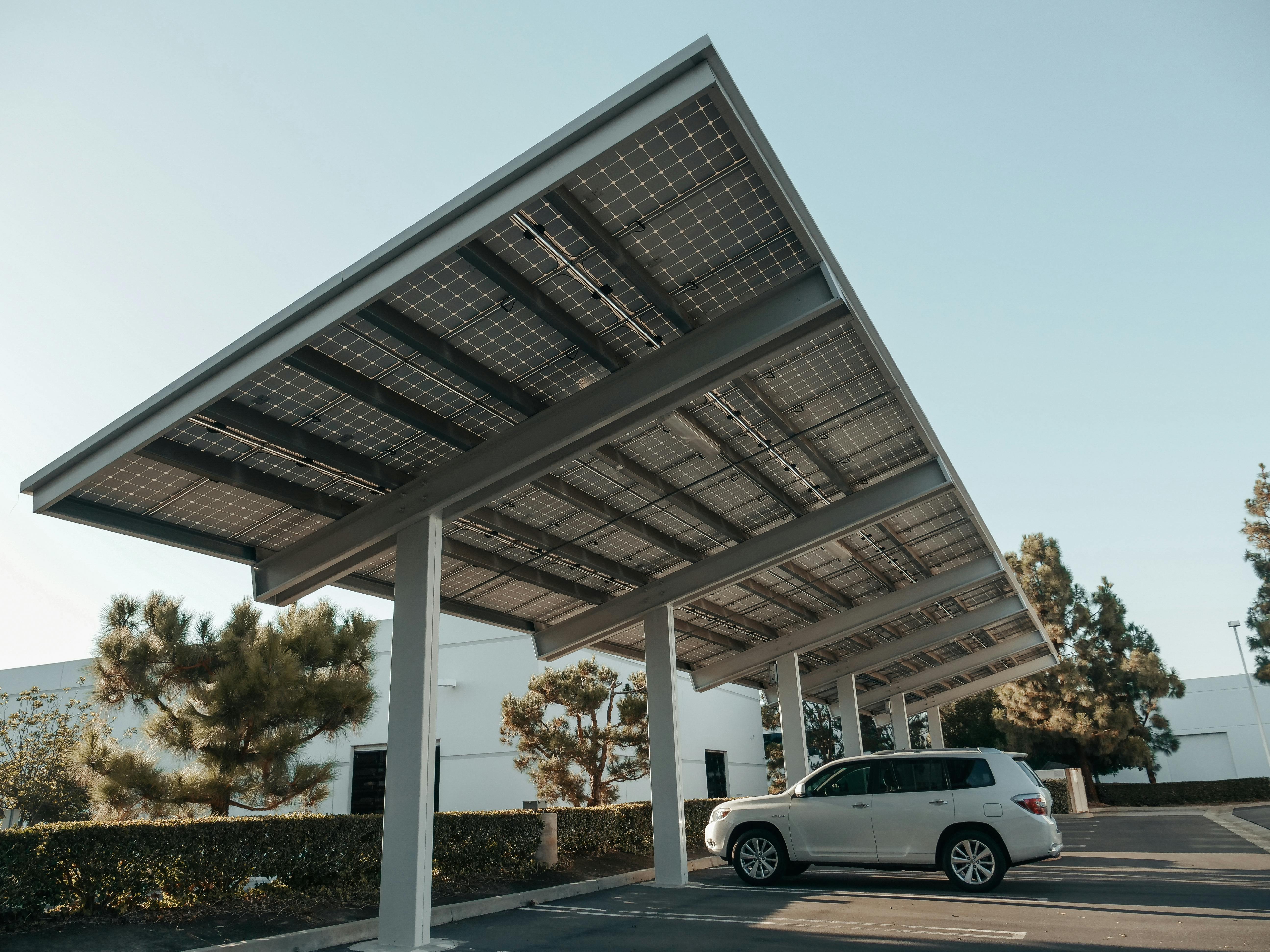 Carport photovoltaïque parking